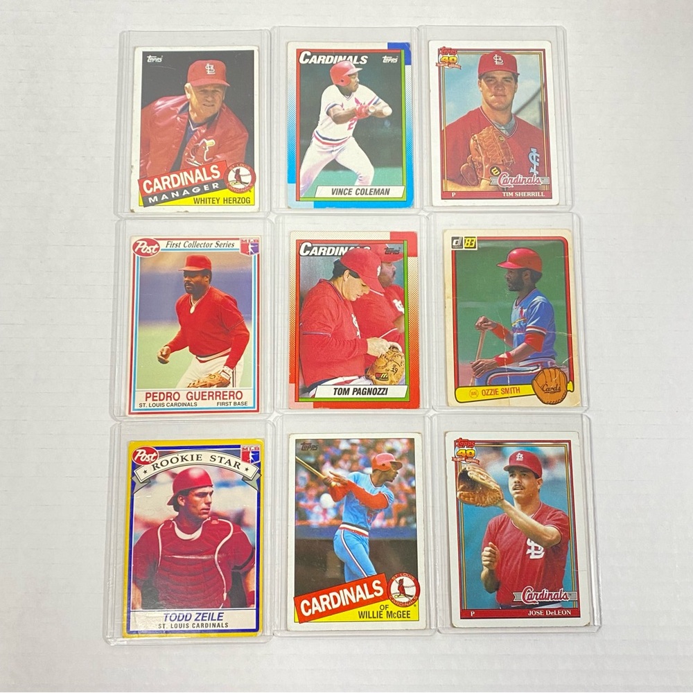 Cardinals Baseball Cards Lot of 9